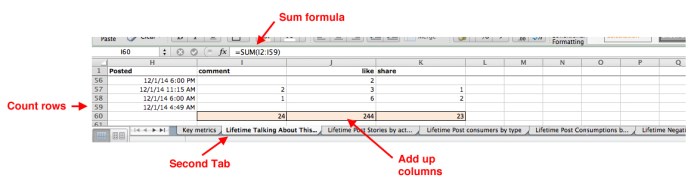 Step 2: Open data and add up your values